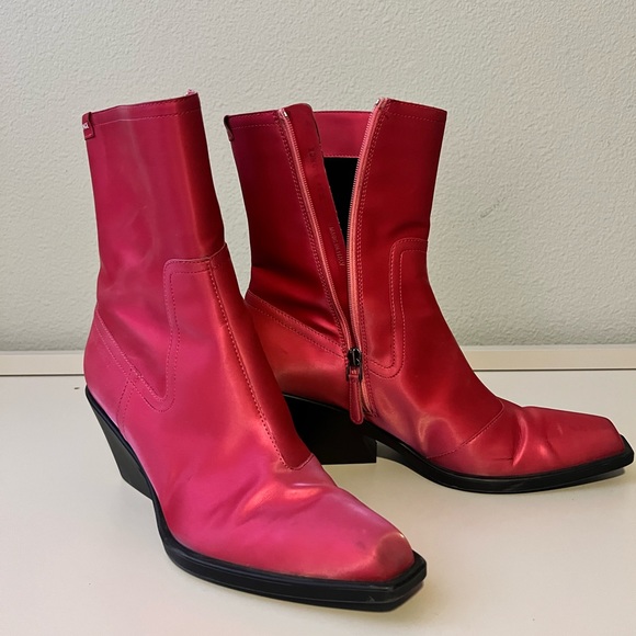 Armani Exchange red western style booties - Picture 4 of 10